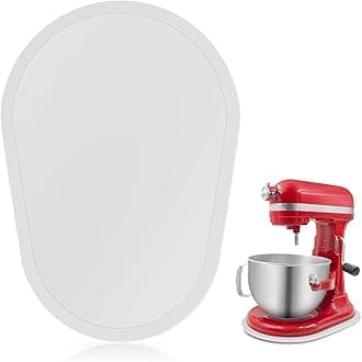 Bamboo Mixer Slider Compatible with Kitchen aid Bowl Lift 5-8 Qt Stand Mixer - Kitchen Countertop Storage Mover Sliding Caddy for Kitchenaid 5-8 Qt Mixer (5-8 Qt - White)