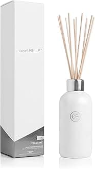 - Capri Blue Volcano Reed Diffuser Set - Includes Reed Diffuser Sticks, Fragrance Oil, and Glass Bottle - Luxury Scented Room Freshener - White (8 fl oz)