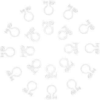 arricraft 100 Pcs 2 Sizes Clear Plastic Clip-on Earring Converter Component Fit for 3mm Rhinestone 11x8x3mm and 11x9x3.5mm for Non Pierced Ears(2 Styles)