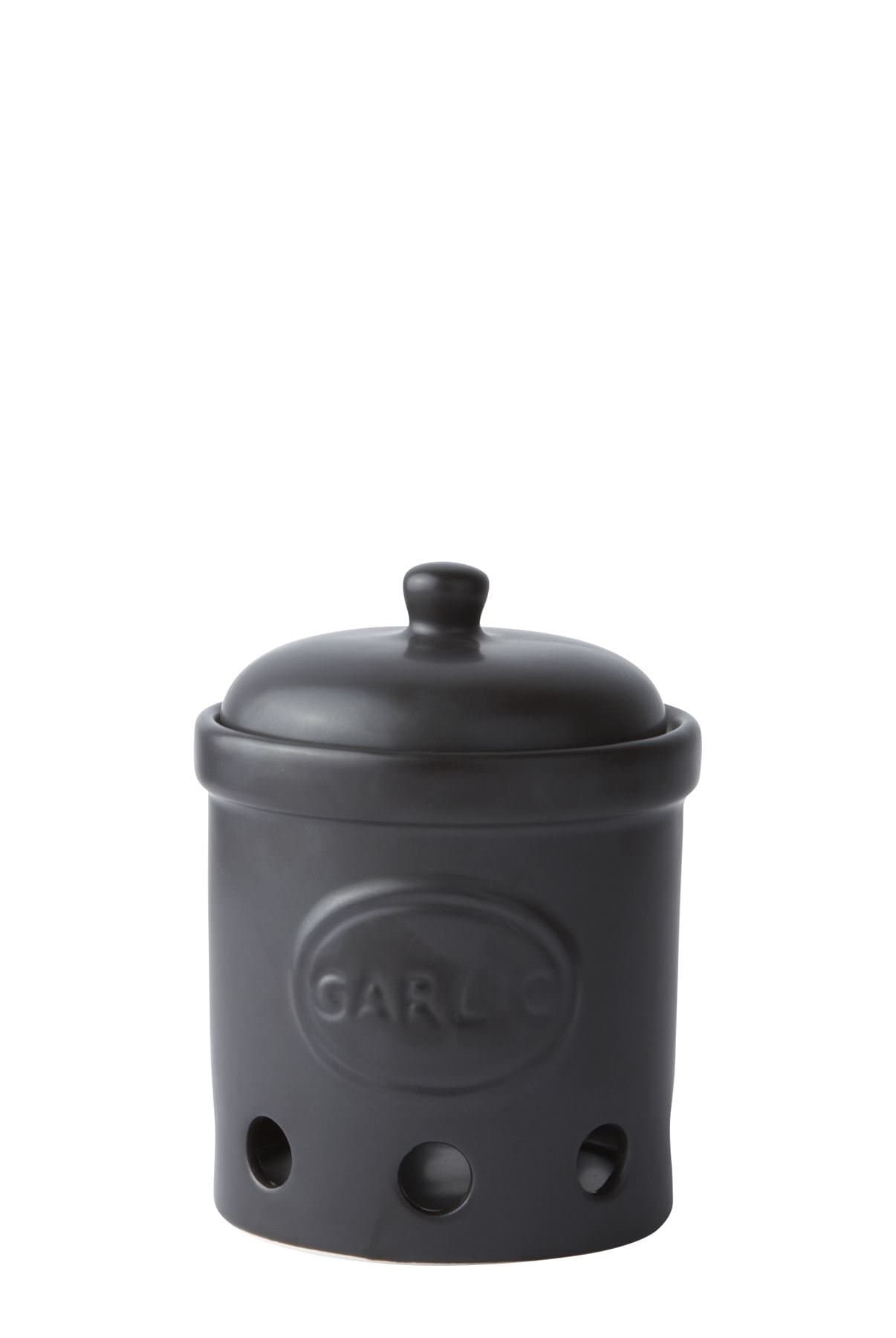 Galzone 242081 ceramic kitchen tray, container set, ceramic, black, removable lid, round, 115 mm