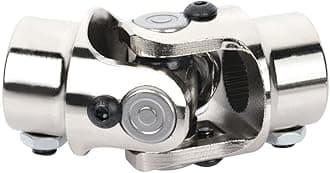 SCITOO 1" DD - 3/4" DD Steering Shaft Universal U-Joint Chrome Double, 127mm Working Angle 35 Degree
