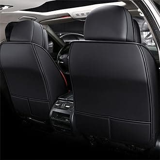 Luxury 5-Seat Car Seat Covers Fit for MX-30 Full Set Cushion Leather Front Rear Seat Protectors Non-Slip Waterproof Durable Vehicle Seat Covers with Headrest(Black Red)
