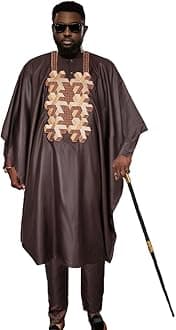 African Mens Clothing Traditional Wedding Attire Embroidery Agbada Boubou Caftan Nigerian Male Clothes Set