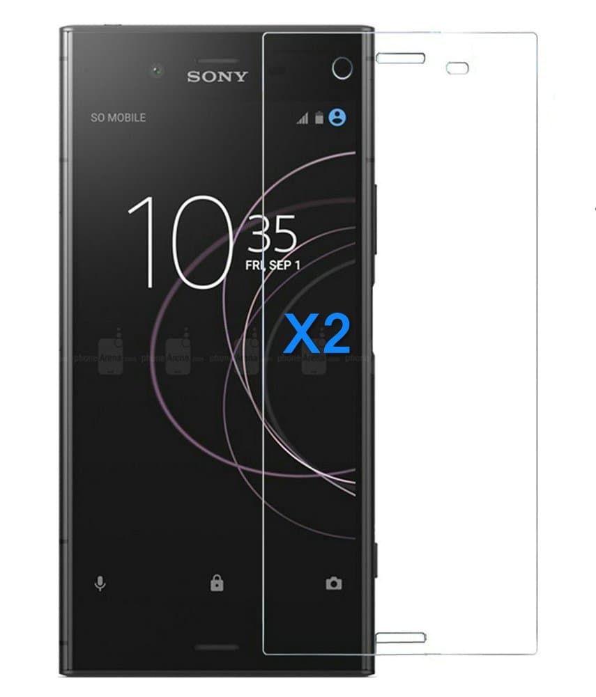 2 Pack Tempered Glass Screen Protector Transparent for Sony Xperia XZ1