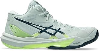 ASICS Men's Sky Elite FlyteFoam Mid Top 3 Volleyball Shoes, 12.5, Lichen Rock/Tranquil Teal
