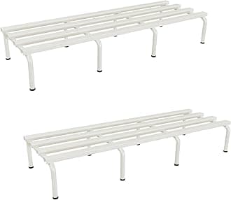 DECOWORLD || Metal Planter Stand || Plant Stand for Pots|| Outdoor Plant Stand || White (Set of 2)