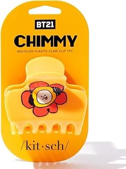 BT21 Recycled Plastic Puffy Medium Hair Clips for Women, Medium Claw Clip for Thin & Thick Hair | Ideal Gifts for Women - CHIMMY, 1pc