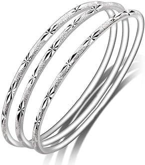 Sterling Silver Bangle Bracelets for Women 925 silver Cuff Bracelet Adjustable Jewelry Fashion Simple Open Bangles Cuff Jewelry for Women Mom Wife Mothers Day Valentine Gift