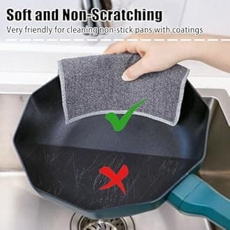 Navona 12 Pcs New Upgrade Steel Wire Dishcloth,Dry and Wet Dual-Use Steel Wire Cleaning Cloth,Powerful Cleaning Non-Scratch Wire Dishcloth Rag for Cookware, Sinks, Dishes, Stove Tops