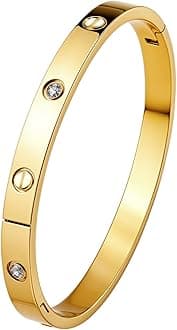 HighSpark Gold Bracelet for Women | 18K Gold Plated Stainless Steel Gold Bracelet | Lovely Gift for Women