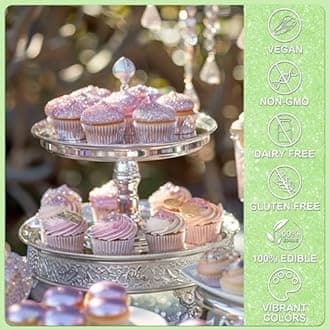 Olive Green Edible Glitter - 5g Food Grade Cake Decorating Shimmering Glitter, Edible Sprinkle Luster Dust for Drinks, Chocolates, Fondant, Strawberries, Cupcakes, Candy, Valentines Cookie - Vegan