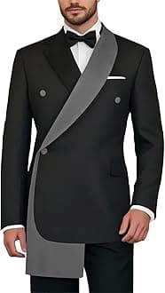 SHUZHXLZANGY Mens Tuxedo Suit Set 2 Piece Wedding Tuxedo for Men Prom Dinner Party