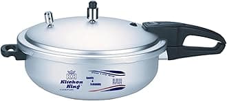 kk Kitchen King 2-in-1 Wok Pressure Cooker, Durable Build, Promotes Healthy Cooking, Heat Resistant Handles, CGRS, Pressure Indication & Control, Heavy Body, Easy Open & Close (11 Liters)