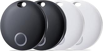 Reyke Smart Tag, Luggage Tracker Compatible with Apple Find My (iOS Only),Item Locator for Keys, Backpack,Suitcases, Wallet, IP67 Waterproof, 4 Pack