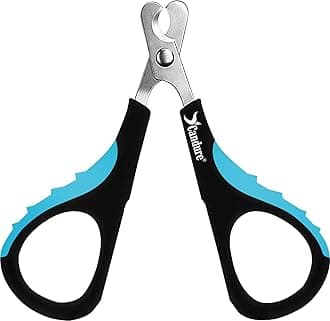 Candure Cat Nail Clipper Stainless Steel Cat Claw Trimmers for Rabbits, Guinea Pigs, Birds, Puppies, Kittens and Small Animals Pet Nail Clipper for Professional and Home Use (Blue)