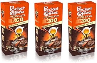 Zeus Party Offer 3 Packs of Pocket Coffee Espresso To Go 65 ml - Packs containing 3 Pieces