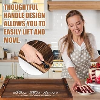 Patelai Noodle Board Stove Wooden Cover Stove Top Cutting Board with Handles 27.5 X 21.6 Inches Sink Cover for Electric Gas Burners Kitchen Counter Space(Blessing Style)