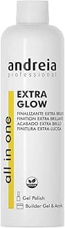Andreia Professional Extra Glow High Shine, Glossy Finish Liquid for Dipping, Gel Polish, Builder and Acrylic Nails Manicure - 250ml