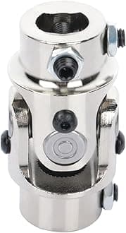SCITOO 3/4-36 Spline X 3/4 DD Steering Shaft Universal U-Joint Chrome Single, 83mm Working Angle 35 Degree