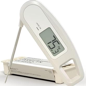 Lavatools Javelin® Ultra-Fast 2-Second Digital Instant Read Meat Thermometer for Grill and Cooking, 2.75" Probe, Compact Foldable Design, Large Display, IP65 Water Resistant, NSF Certified – Milk