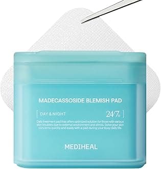 MEDIHEAL Madecassoside Blemish Toner Pads With Centella Asiatica & Niacinamide – Dark Spot Remover, Mild Exfoliant, Hydrating Care, Vegan Fabric, Korean Skincare, 100 Count