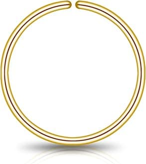 Small Thin Gold or Sterling Silver Nose Ring Hoop for Women, Tiny Nose Piercing jewelry