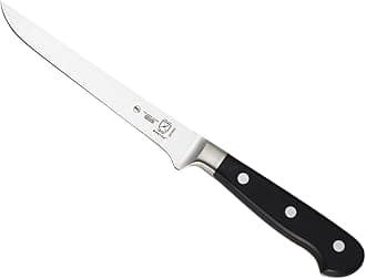 M23560 Renaissance 6-Inch Stainless Steel Forged Flexible Boning Knife, Black