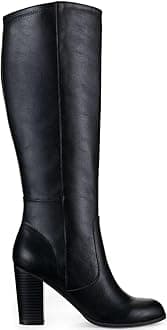 Style & Co. Womens Addyypwc Faux Leather Knee-High Boots Black 7.5 Medium (B,M)