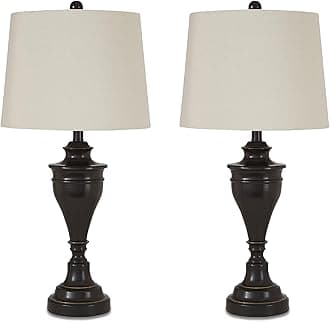 Ashley Furniture Signature Design - Darlita Table Lamps Set of 2 - Contemporary - Bronze Finish