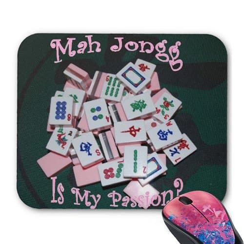Mah Jongg Passion - Personalized Rectangle Mouse Pad Oblong Gaming Mousepad Office Accessory And Gift In 10x8 Inch Middle Size