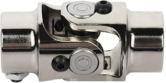 SCITOO 9/16-26 Spline X 3/4" Round Steering Shaft Universal U-Joint Black Single, 83mm Working Angle 35 Degree