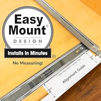 LYNK PROFESSIONAL® Pull Out Cutting Board, Baking Pan, and Cookie Sheet Organizer for Cabinet - Lifetime Ltd. Warranty - Slide Out Kitchen Cabinet Organizers – 10” x 21” Deep – Pull Out Drawer, Chrome