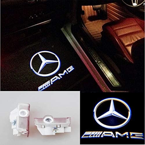 2X LED Door Step Courtesy Laser Light Laser Shadow Logo Projector Lamp For Mercedes Benz W176 A160 A180 W246 B180 B200 W205 C160 C180 W166 ML250 ML350 ML500 W212 E200 E220 Welcome Light CNAutoLicht