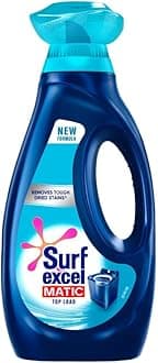 Surf Excel Matic Top Load Liquid Detergent 1L|| Specially designed to remove Tough Dried Stains, 1st time in Washing Machine
