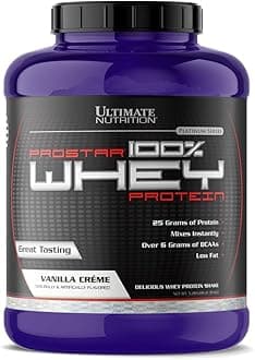 Ultimate Nutrition PROSTAR 100% Whey Protein Powder - Low Carb, Keto Friendly - 80 Servings, Vanilla Crème, 5.28 Pounds