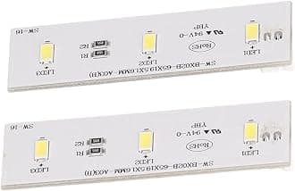 2Pcs SW BX02B Refrigerator LED Light Strip Bar Replacement for Frestec, 6000‑6500K White Light LED Light Board Replacement for Electrolux Refrigerator, for Homa Freezer