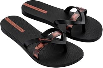 Women's Kirei Chic Fem Flip-Flop, Black Brown Tile, 4 UK