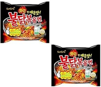 Sam Yang Buldak Stir Fried Hot Chicken Flavour Ramen Instant Korean Noodles - 140Gm*2Pack (Pack Of 2) (Imported)