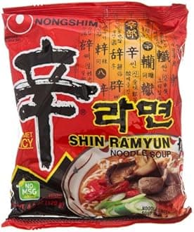 Nong Shim Shin Ramyun Noodle Soup, Gourmet Spicy Flavor, 4.23 Ounce (Pack of 10)