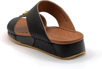 Al Baaz 1018 Arabic Sandals for Men - Traditional Leather Men Sandals - Anti Slippery Mens Sandals - Open-Toe Leather Sandals for Men