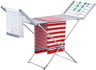 Easylife Electric Clothes Drying Rack, Winged Heated Clothes Dryer to Dry Clothes, Strong & Sturdy Indoor Heated Airer with Heated Rails for Eco-Friendly Laundry Drying​