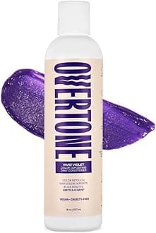Overtone Daily Color Depositing Conditioner: 8oz Temporary Coloring Conditioner with Shea Butter & Coconut Oil, Refresh Color & Prevent Fading, Vegan & Cruelty-Free, Extreme Purple is Vivid Violet