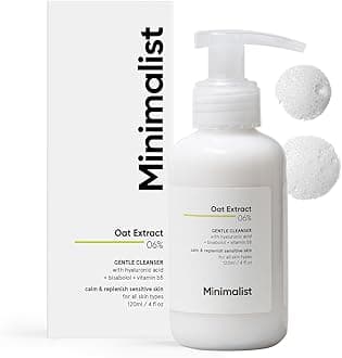 Minimalist 6% Oat Extract Gentle Cleanser with Hyaluronic Acid | Sulphate Free Face Wash for Sensitive Skin (120 ml)