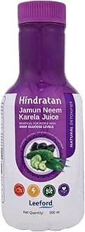 Jamun Neem Karela Juice for Detoxification | Organic Juice for Blood Purifying & Lowering High Glucose Levels | Natural Gut Cleanser (500ml)