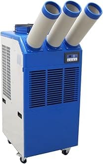 Industrial Air Conditioner Portable Spot Cooler 22178BTU/H 3 Column Air-Cooled Mobile Outdoor Cooling Aircon 220V
