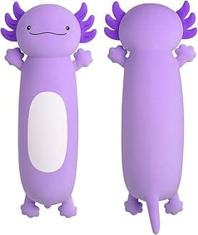 22 inch Cute Giant Purple Axolotl Plush Soft Body Pillow, Large Squishy Plushies Axolotl Stuffed Animals Toy, Gifts for Kids Boys Girls Birthday