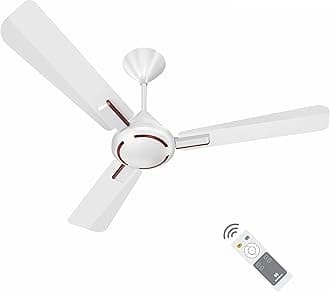 1200mm Ambrose BLDC Motor Ceiling Fan | Remote Controlled, High Air Delivery Fan | 5 Star Rated, Upto 60% Energy Saving, 2 Year Warranty | (Pack of 1, Pearl White Wood)