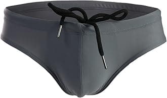 Summer Code Mens Solid Swim Briefs Drawstring Bikini Sport Swimsuit