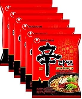 Shin Ramyun Instant Korean Style Noodles- (Pack Of 6) (Imported), 120 grams