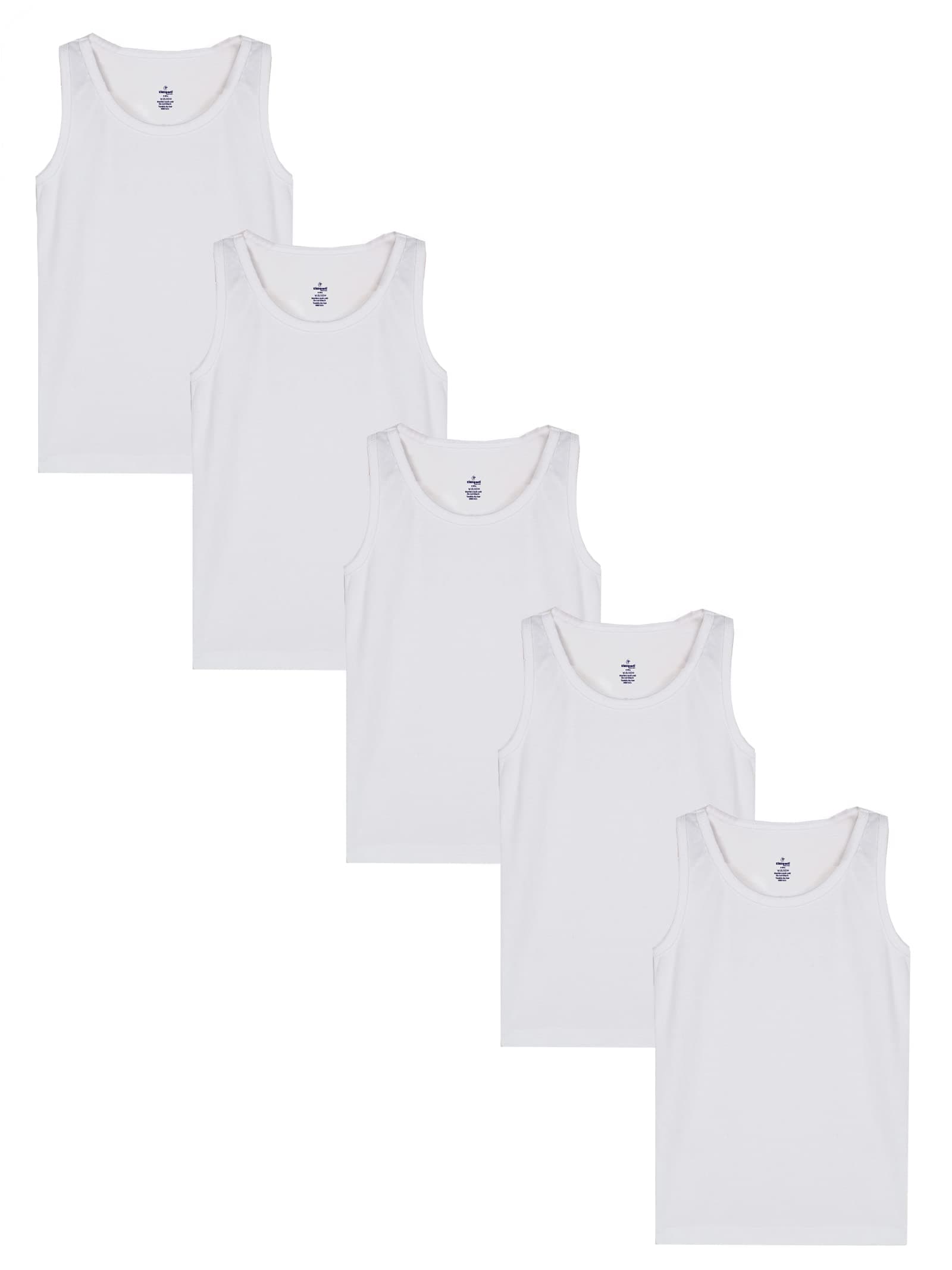 KiddoPantiBoys Solid Rib Vest Pack of 5